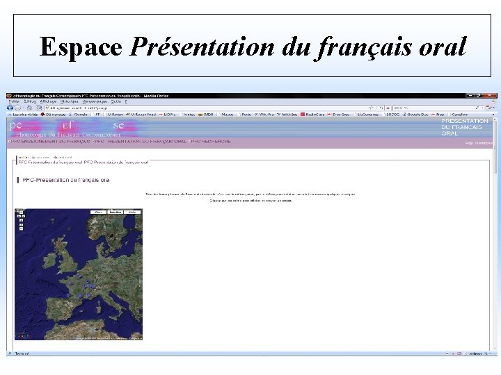 Espace Présentation du français oral 