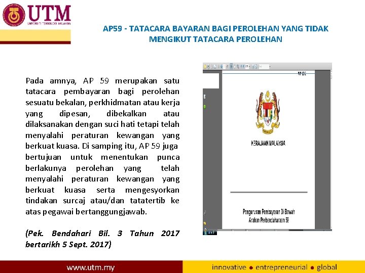 AP 59 - TATACARA BAYARAN BAGI PEROLEHAN YANG TIDAK MENGIKUT TATACARA PEROLEHAN Pada amnya,