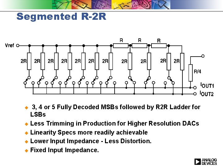 Segmented R-2 R 3, 4 or 5 Fully Decoded MSBs followed by R 2