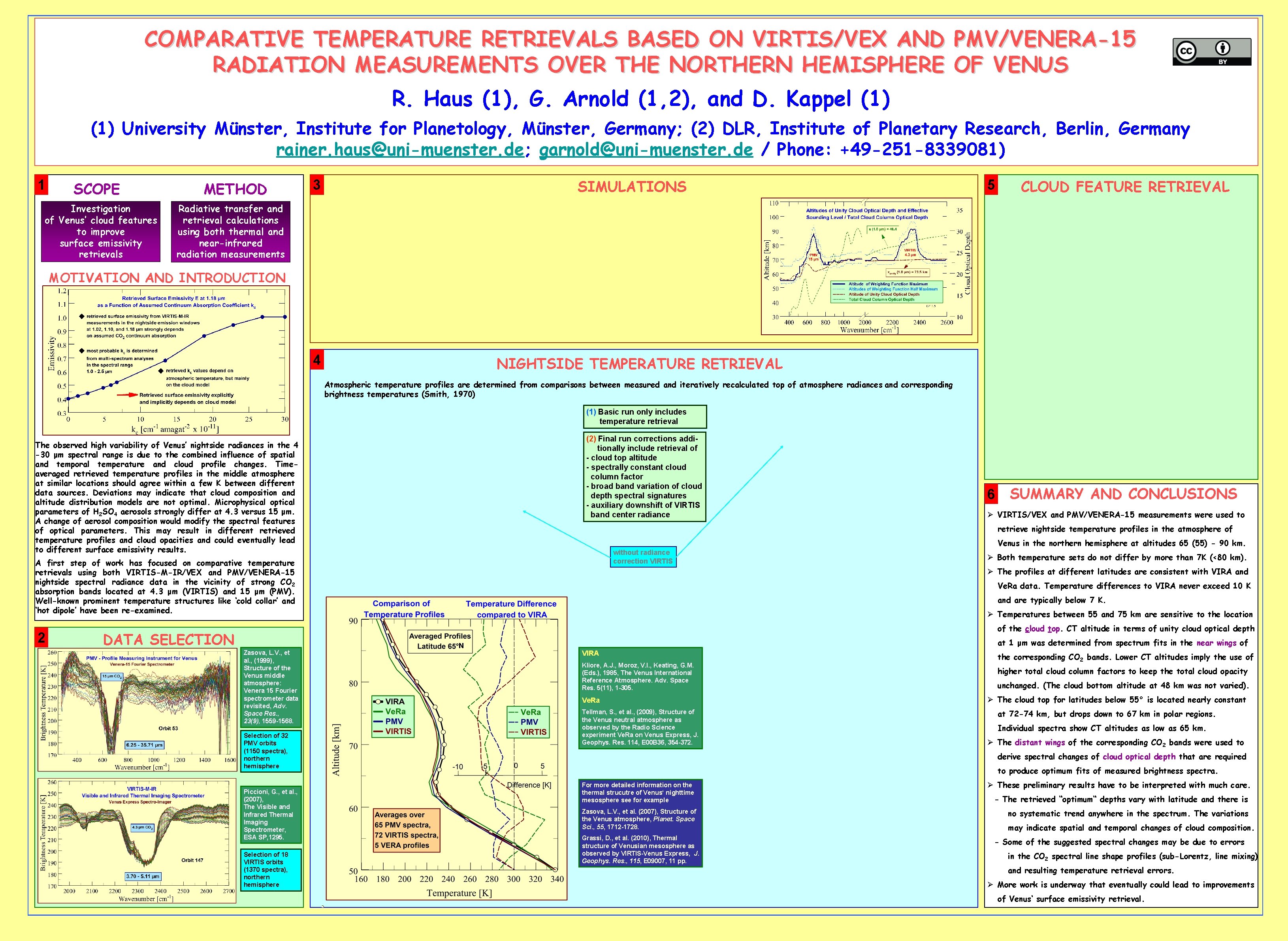 COMPARATIVE TEMPERATURE RETRIEVALS BASED ON VIRTIS/VEX AND PMV/VENERA-15 RADIATION MEASUREMENTS OVER THE NORTHERN HEMISPHERE