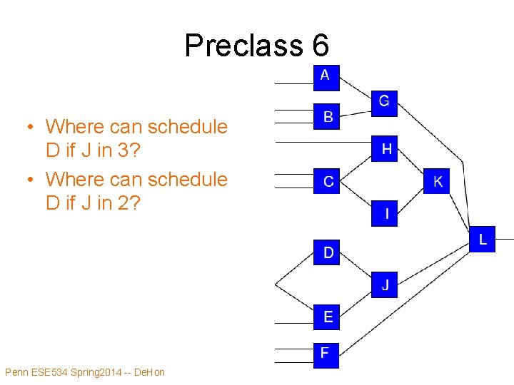Preclass 6 • Where can schedule D if J in 3? • Where can Preclass 6 • Where can schedule D if J in 3? • Where can