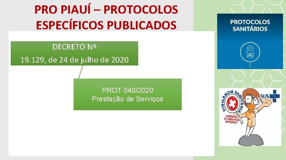 PRO PIAUÍ – PROTOCOLOS ESPECÍFICOS PUBLICADOS DECRETO Nº 19. 129, de 24 de julho