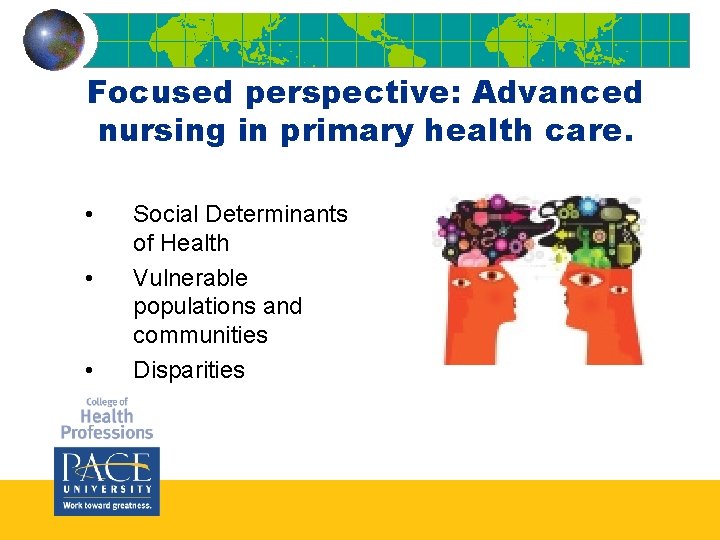 Focused perspective: Advanced nursing in primary health care. • • • Social Determinants of Focused perspective: Advanced nursing in primary health care. • • • Social Determinants of