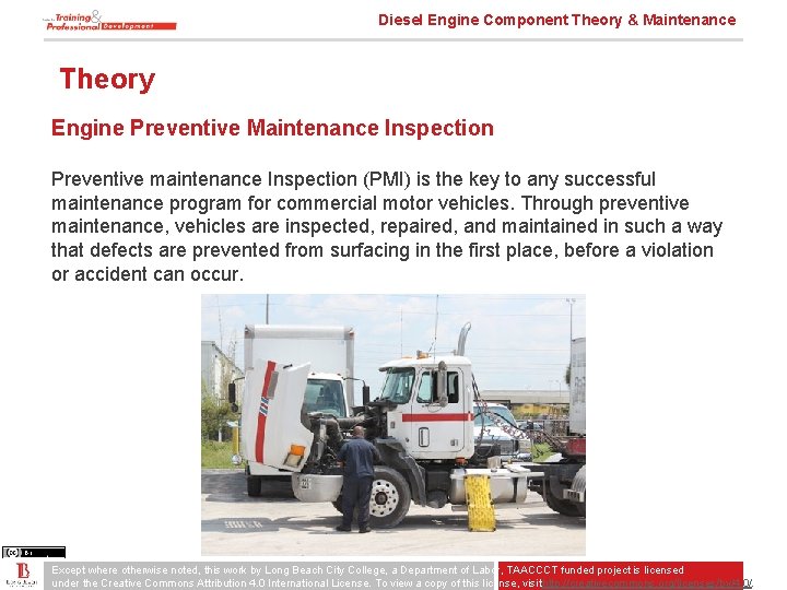 Diesel Engine Component Theory & Maintenance Theory Engine Preventive Maintenance Inspection Preventive maintenance Inspection