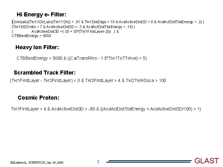 Hi Energy e- Filter: ((min(abs(Tkr 1 XDir), abs(Tkr 1 YDir)) <. 01 & Tkr