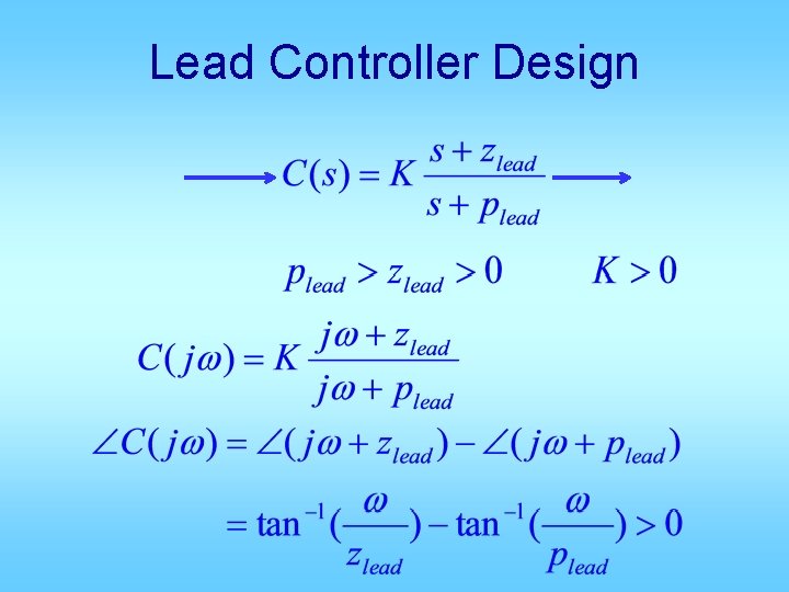 Lead Controller Design 