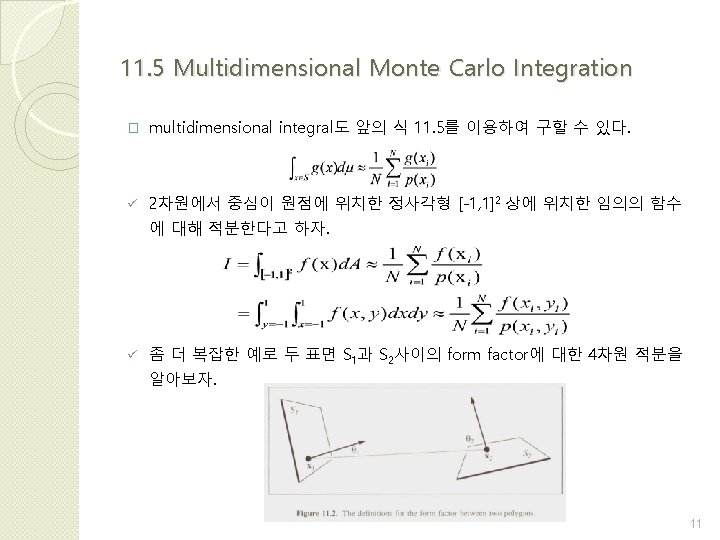 Advanced Ray Tracing 11 Monte Carlo Integration 12