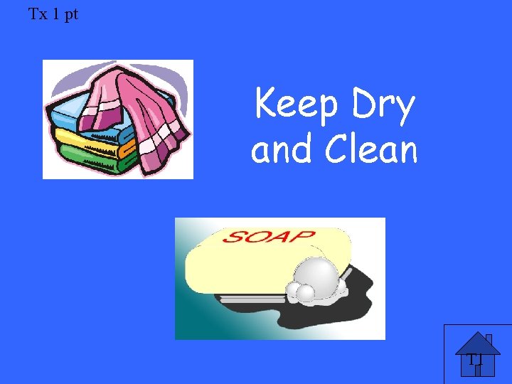 Tx 1 pt Keep Dry and Clean T 1 