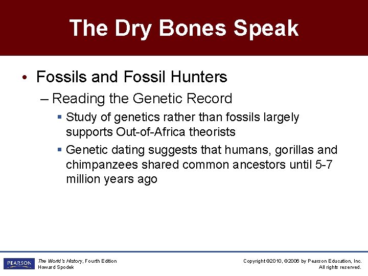 The Dry Bones Speak • Fossils and Fossil Hunters – Reading the Genetic Record