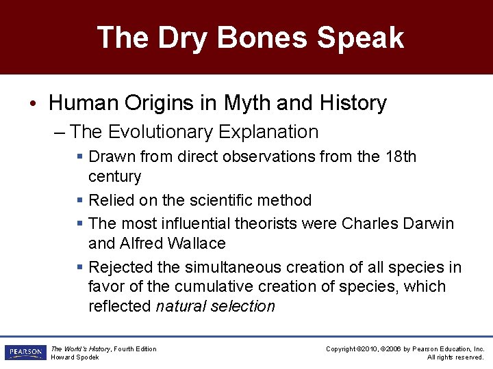 The Dry Bones Speak • Human Origins in Myth and History – The Evolutionary