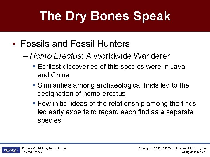 The Dry Bones Speak • Fossils and Fossil Hunters – Homo Erectus: A Worldwide