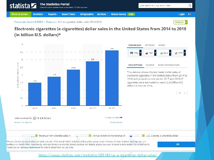https: //www. statista. com/statistics/285143/us-e-cigarettes-dollar-sales/ 