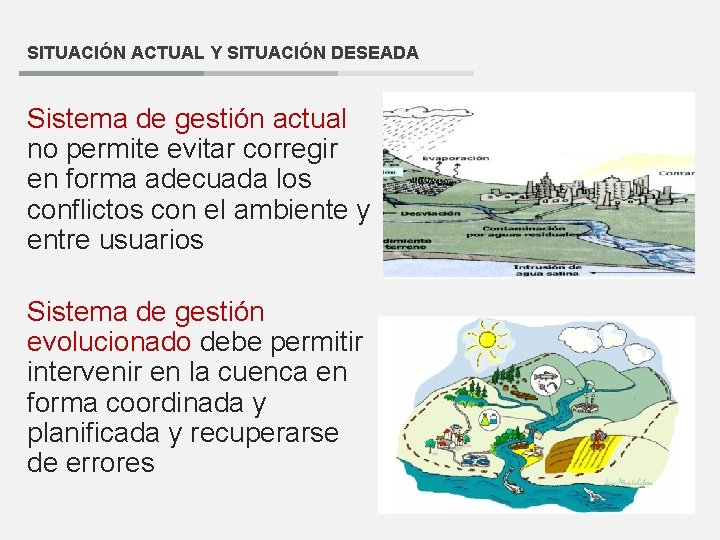 SITUACIÓN ACTUAL Y SITUACIÓN DESEADA Sistema de gestión actual no permite evitar corregir en