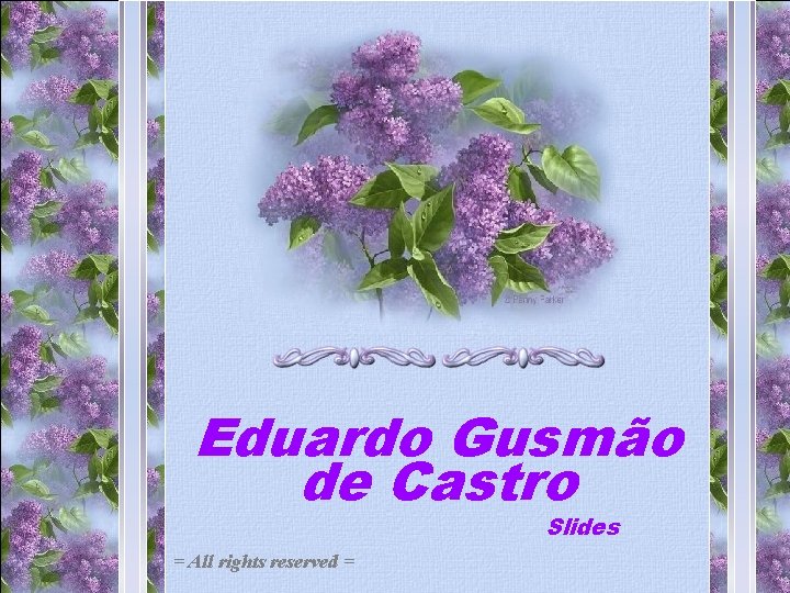 Eduardo Gusmão de Castro Slides = All rights reserved = 