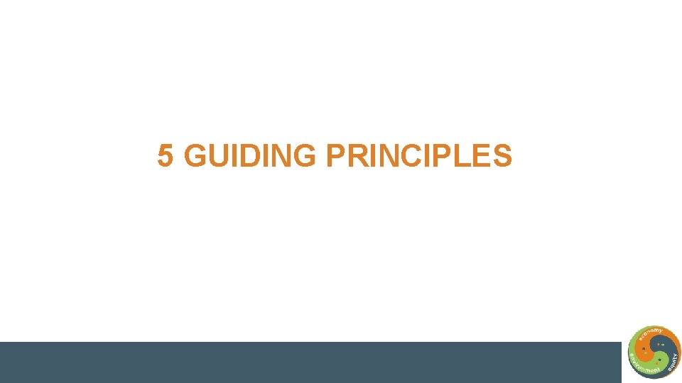 5 GUIDING PRINCIPLES 