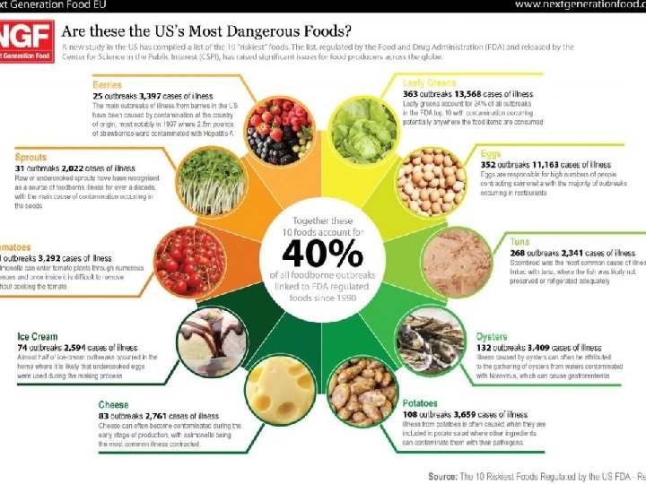 Most dangerous types: l "Foods that are high in protein or carbohydrates such as