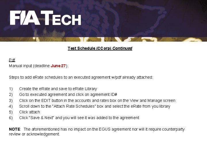 Test Schedule (CCorp) Continued Pdf Manual input (deadline June 27). Steps to add e.