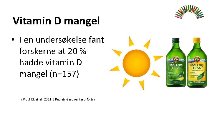 Vitamin D mangel • I en undersøkelse fant forskerne at 20 % hadde vitamin