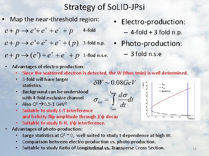 Strategy of So. LID-JPsi • Map the near-threshold region: 4 -fold 3 -fold n.