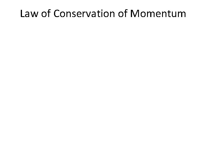 Law of Conservation of Momentum 