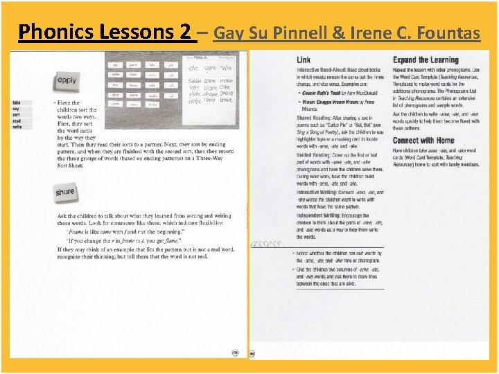 Phonics Lessons 2 – Gay Su Pinnell & Irene C. Fountas 