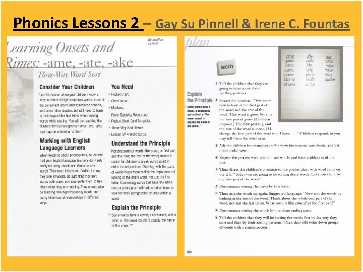 Phonics Lessons 2 – Gay Su Pinnell & Irene C. Fountas 