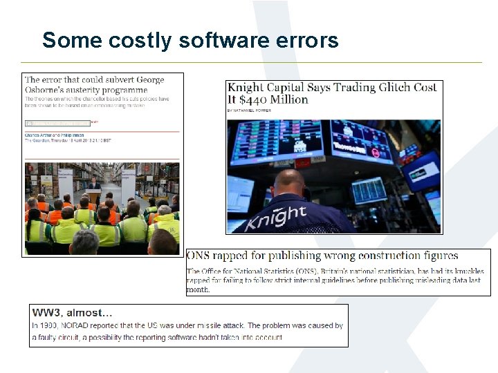 Some costly software errors 