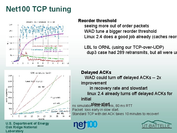 Net 100 TCP tuning Reorder threshold seeing more out of order packets WAD tune