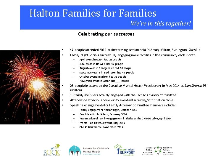 Halton Families for Families We’re in this together! Celebrating our successes • • 47