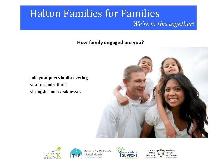 Halton Families for Families We’re in this together! How family engaged are you? Join