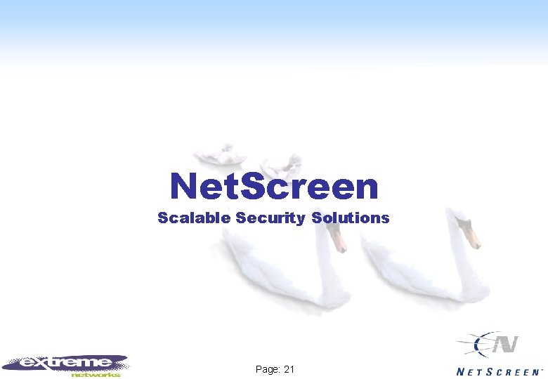 Net. Screen Scalable Security Solutions Page: 21 