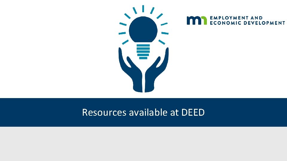 Resources available at DEED 