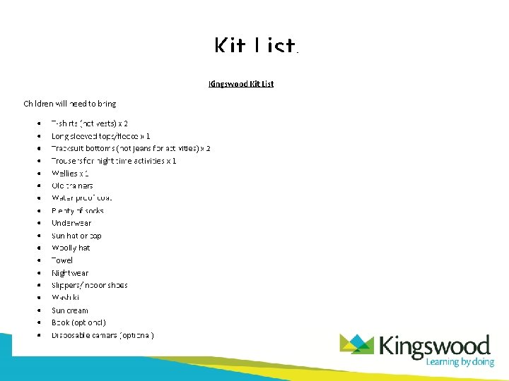Kit List 