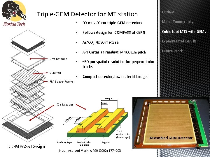 Outline Triple-GEM Detector for MT station Drift Cathode GEM foil • 30 cm x