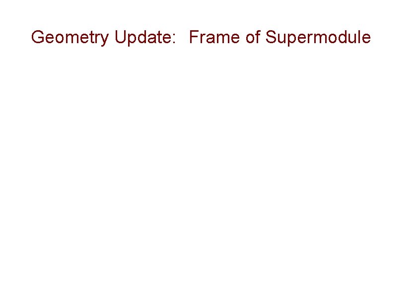 Geometry Update: Frame of Supermodule 