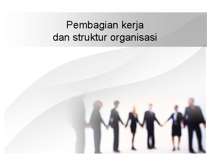 Pembagian kerja dan struktur organisasi 