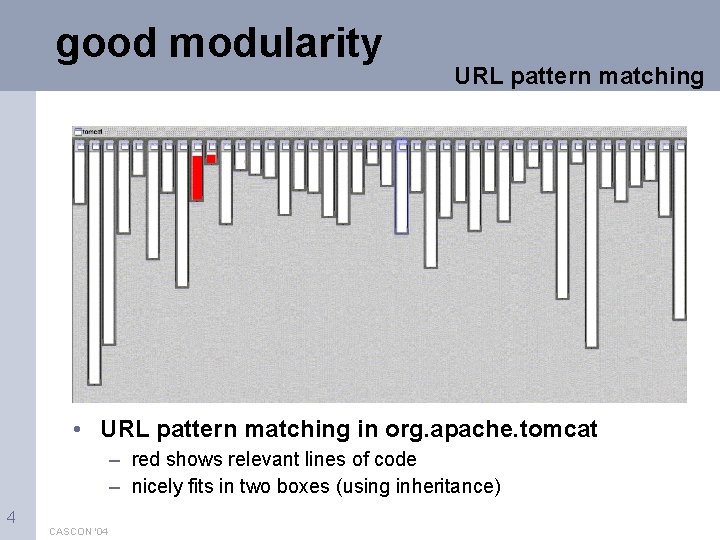 good modularity URL pattern matching • URL pattern matching in org. apache. tomcat –