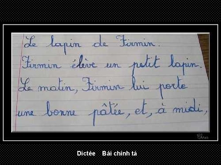 Dictée Bài chính tả 