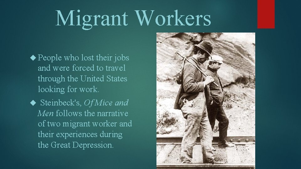Migrant Workers People who lost their jobs and were forced to travel through the