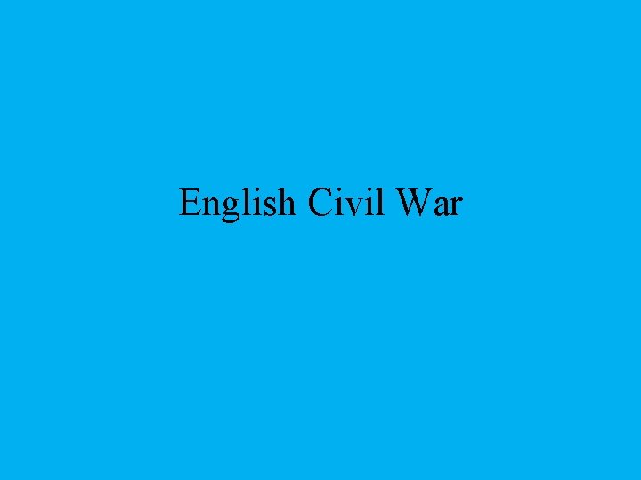 English Civil War 