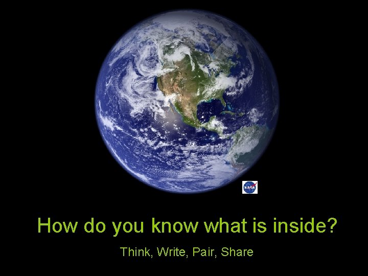 How do you know what is inside? Think, Write, Pair, Share 