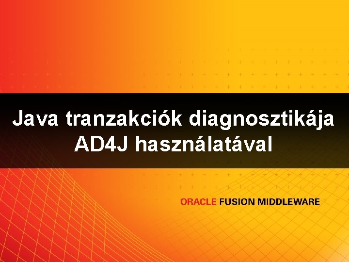 Java tranzakciók diagnosztikája AD 4 J használatával 