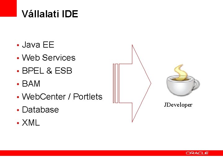 Vállalati IDE • Java EE • Web Services • BPEL & ESB • BAM