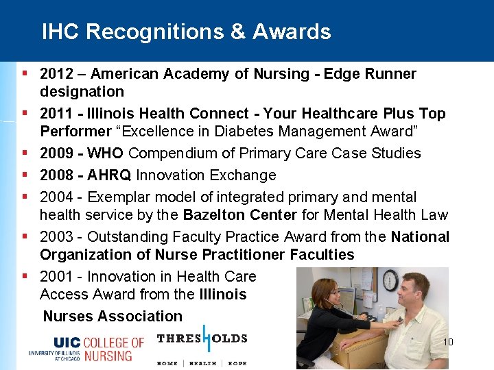 IHC Recognitions & Awards § 2012 – American Academy of Nursing - Edge Runner