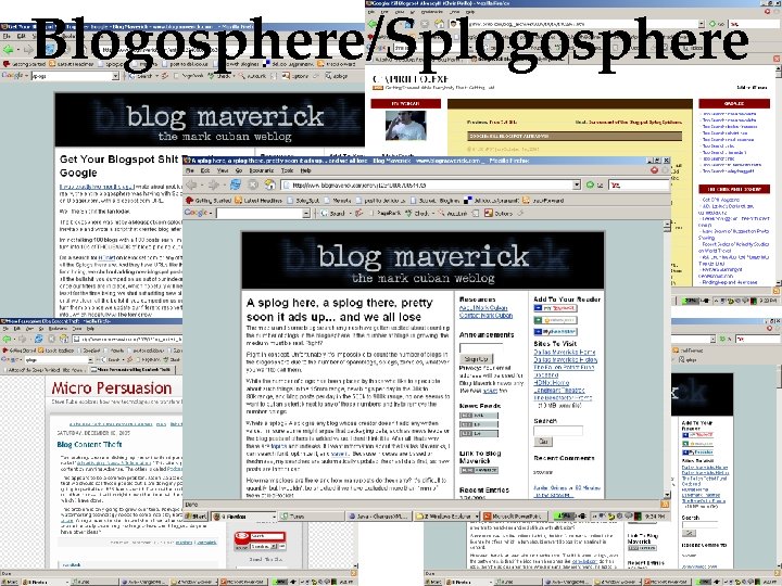 Blogosphere/Splogosphere UMBC an Honors University in Maryland 