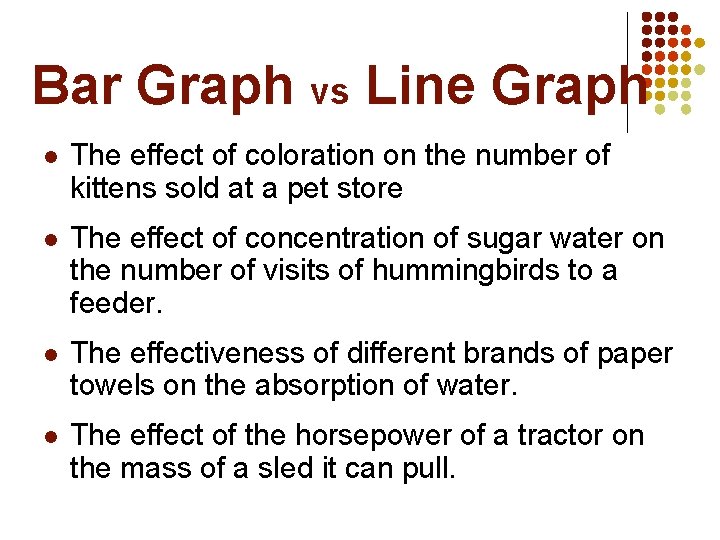 Bar Graph vs Line Graph l The effect of coloration on the number of