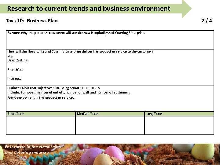 Research to current trends and business environment Task 10: Business Plan 2/4 Reasons why