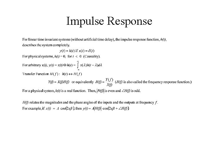 Impulse Response 