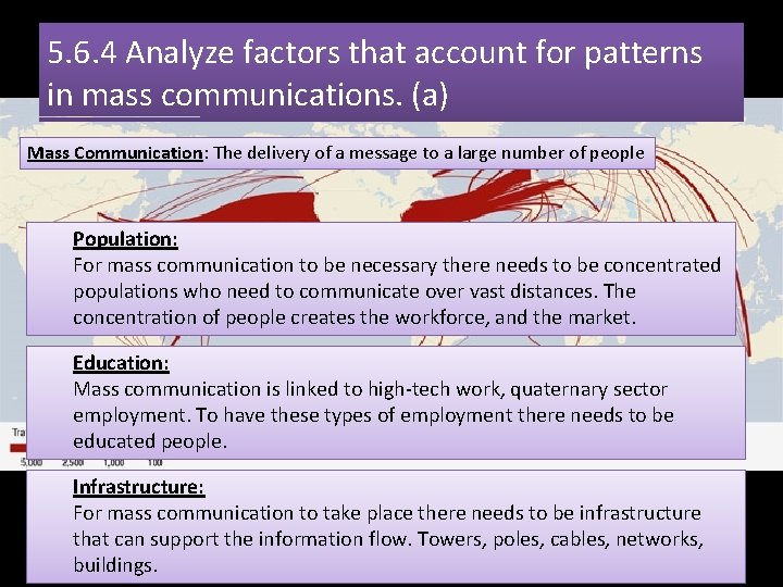 5. 6. 4 Analyze factors that account for patterns in mass communications. (a) Mass