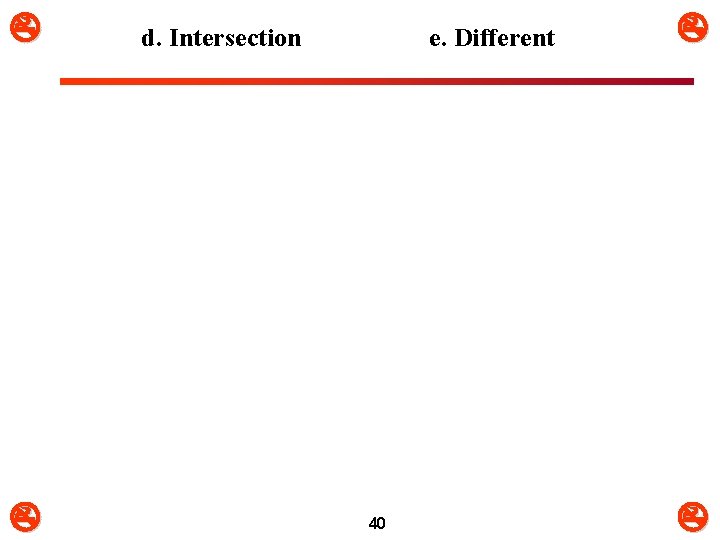  d. Intersection e. Different 40 
